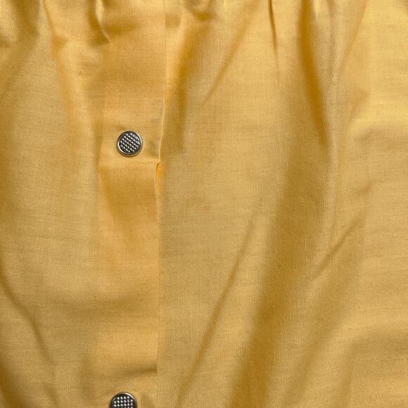 Vintage 60s Handmade Pinafore Apron Top Smock Tunic Floral Yellow Sleeveless - Picture 7 of 8